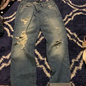 Abercrombie distressed boyfriend jeans